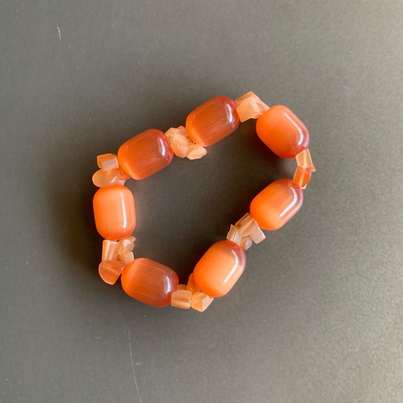 Orange Beaded Braclet - Picture 1 of 3